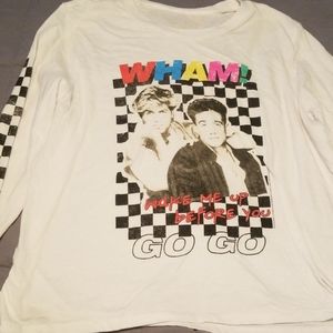 Long sleeve Wham! Shirt size M.